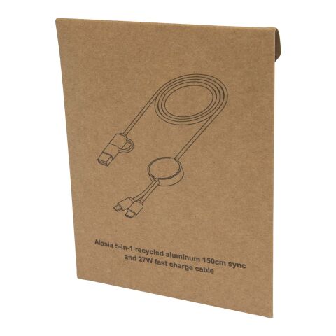 Alasia 150 cm 5-in-1 Kabel aus recyceltem Kunststoff für Datenübertragung und 27W Schnellladung Standard | schwarz | ohne Werbeanbringung | Nicht verfügbar | Nicht verfügbar