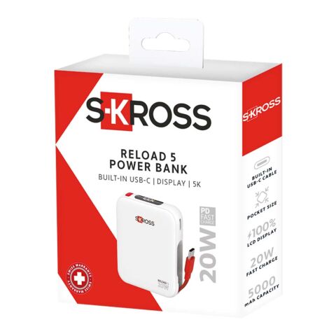 SKROSS® Reload 5000 mAh Powerbank weiß