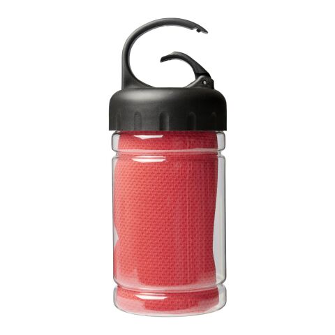 Remy Kühlhandtuch in PET-Behälter Standard | rot | ohne Werbeanbringung | Nicht verfügbar | Nicht verfügbar | Nicht verfügbar