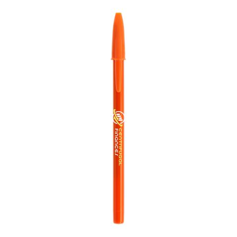 BIC® Style Kugelschreiber Orange | schwarze Tinte | 1-farbiger Siebdruck | Schaft-Clipverlängerung | 20.00 mm x 55.00 mm
