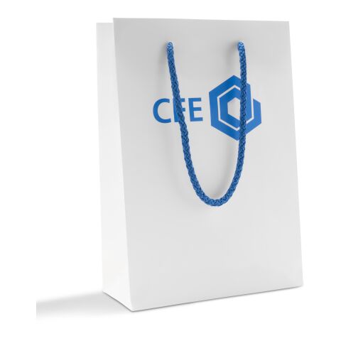 Papiertragetasche 16 x 23 cm mit farbigen Kordeln ohne Werbeanbringung | matt | 248 - grün