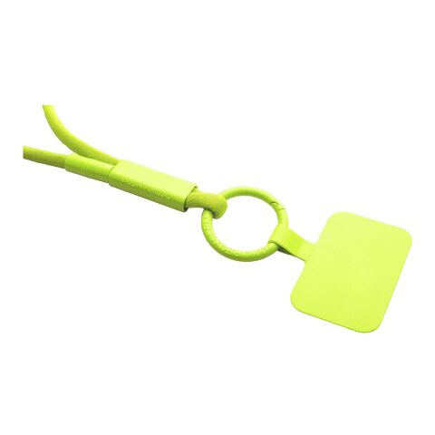 Tubyard Lanyard mit Telefonhalterung und Band aus recyceltem Kunststoff gelb | ohne Werbeanbringung | Nicht verfügbar | Nicht verfügbar