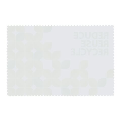 Caro kleines Reinigungstuch aus recyceltem PET Kunststoff weiß | Sublimation | all over, back | 100 mm x 150 mm