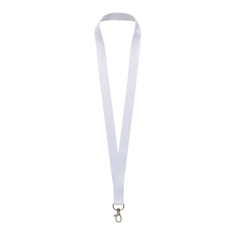 Lana Schlüsselband aus recyceltem PET Kunststoff – beidseitige Sublimation weiss | 10mm | Sublimation | überall, vorne | 10 mm x 900 mm