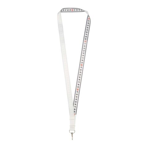Isla 1-Meter-Lanyard mit Sublimation mit Sicherheitsverschluss weiss-weiss-weiss | Nicht verfügbar | Sublimation | Vorderseite | 1000 mm x 20 mm