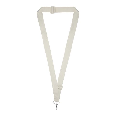 Liv Verstellbares RPET Sublimation Lanyard weiss-weiss | ohne Werbeanbringung | Nicht verfügbar | Nicht verfügbar