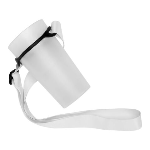 Lior RPET Sublimation Lanyard mit Silikonband weiß
