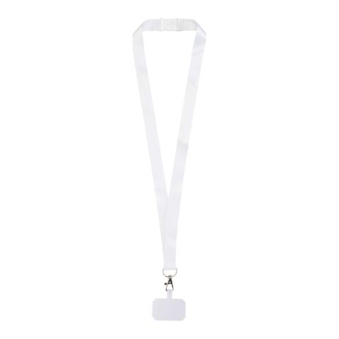 Addie RPET Sublimation Lanyard mit Telefonhalterung und Sicherheitsverschluss weiss-weiss | Nicht verfügbar | ohne Werbeanbringung | Nicht verfügbar | Nicht verfügbar
