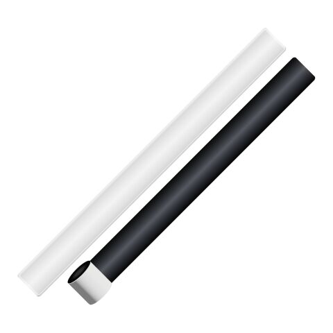 RFX™ 34 cm reflektierendes TPU Schnapparmband weiß | 1-farbiger Siebdruck | Vorderseite | 334 mm x 24 mm