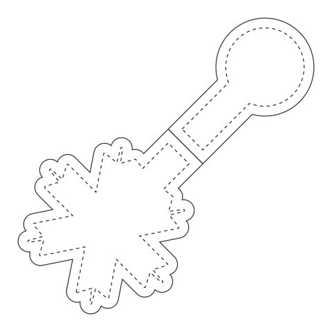 RFX™ Reflektierender PVC-Magnet Schneeflocke weiß | Digitaldruck | Vorderseite (Unter Der Reflektierenden Schicht) | 55 mm x 107 mm