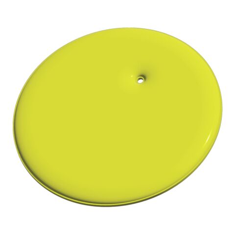 RFX™ Runder reflektierender PVC-Aufhänger neongelb | Nicht verfügbar | Digitaldruck | Rückseite (unter reflektierender Schicht) | Ø 70 mm