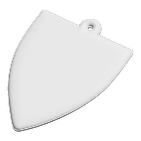 RFX™ reflektierender PVC-Koffer-Aufhänger weiß | 1-farbiger Siebdruck | Vorderseite | 47 mm x 64 mm