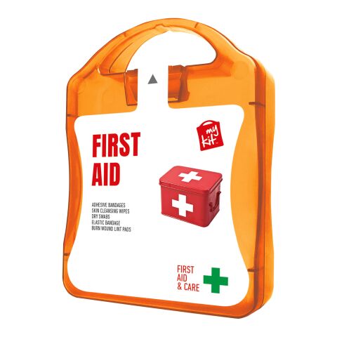 mykit, first aid, kit orange | Nicht verfügbar | 1-farbiger Digitaler Aufkleber | Vorderseite | 90 mm x 127 mm