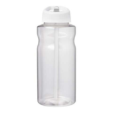 H2O Active® Big Base 1L Sportflasche mit Ausgussdeckel weiß | 1-farbiger Siebdruck | rundum | 255 mm x 75 mm