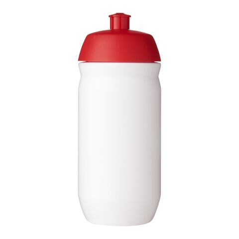 HydroFlex™ 500 ml Sportflasche mit Klappdeckel rot-transparent weiss | ohne Werbeanbringung | Nicht verfügbar | Nicht verfügbar