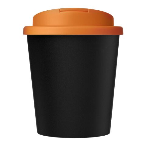Americano® Espresso Eco 250 ml recycelter Isolierbecher mit auslaufsicherem Deckel schwarz-orange | ohne Werbeanbringung | Nicht verfügbar | Nicht verfügbar