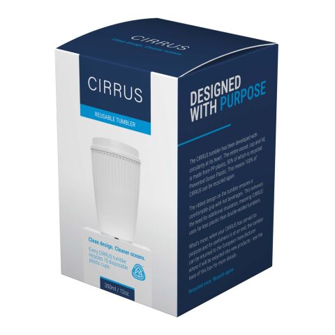 Cirrus 350 ml Becher mit 360°-Deckel blau | ohne Werbeanbringung | Nicht verfügbar | Nicht verfügbar