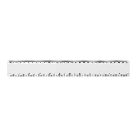 Renzo 30 cm Kunststoff-Lineal weiß | ohne Werbeanbringung | Nicht verfügbar | Nicht verfügbar