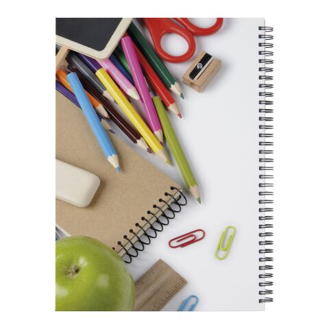 Wire-o gebundenes A4-Notizblock weiß-schwarz | ohne Werbeanbringung | Nicht verfügbar | Nicht verfügbar