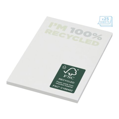 Sticky-Mate® recycelte Haftnotizen 50 x 75 mm weiß | 25 pages | ohne Werbeanbringung | Nicht verfügbar | Nicht verfügbar