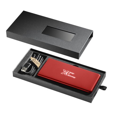 SCX.design P15 5000 mAh Powerbank mit Leuchtlogo Standard | Mid red | ohne Werbeanbringung | Nicht verfügbar | Nicht verfügbar