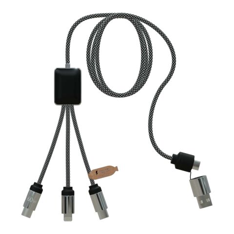 SCX.design C33 60W Typ C Ladekabel mit doppeltem Leuchtlogo  Standard | heather schwarz | ohne Werbeanbringung | Nicht verfügbar | Nicht verfügbar