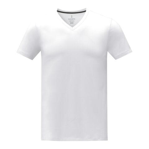 Somoto T-Shirt mit V-Ausschnitt für Herren Weiß | L