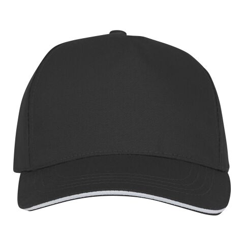 Ceto Cap mit 5 Segmenten und Sandwichschirm schwarz