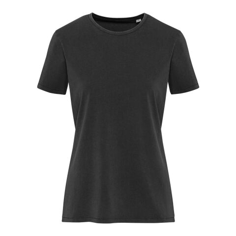 Nanaimo Kurzärmeliges T-Shirt für Damen im Washed Look, 160 g/m2 Standard | Schwarz | S | ohne Werbeanbringung | Nicht verfügbar | Nicht verfügbar | Nicht verfügbar