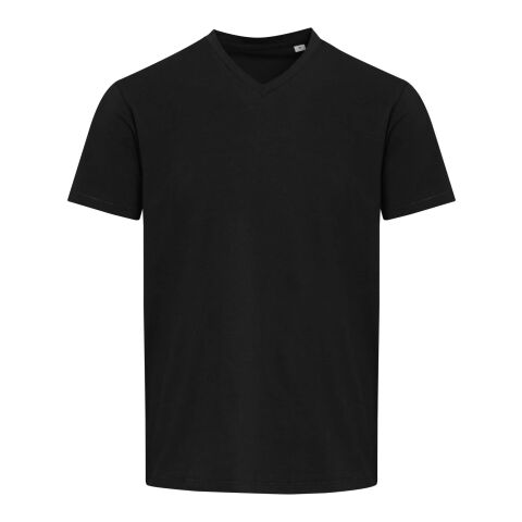Balfour Kurzärmeliges T-Shirt V-Ausschnitt aus 200 g/m² Bio Baumwolle (OCS), unisex schwarz | S