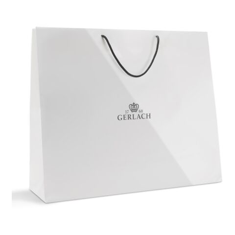 Papiertragetasche 60 x 50 cm mit farbigen Kordeln 4C Offsetdruck | glänzend | 58 - blattgrün