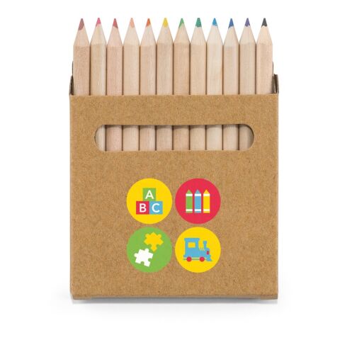 COLOURED. Buntstift Schachtel mit 12 Buntstiften Natur | ohne Werbeanbringung | Nicht verfügbar | Nicht verfügbar | Nicht verfügbar