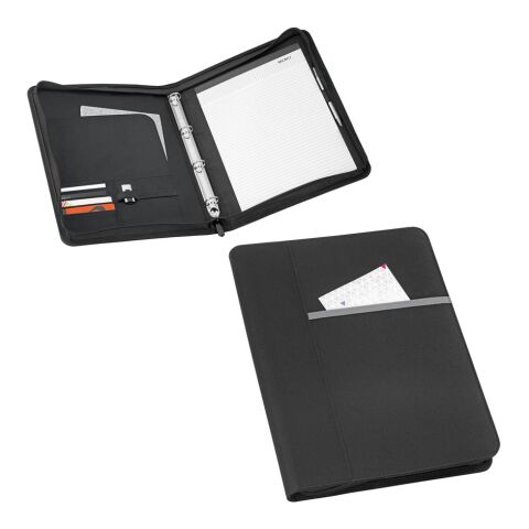 AUSTER. A4-Schreibmappe aus 600D mit linierten Schreibblock Hellgrau | ohne Werbeanbringung | Liniert | A4