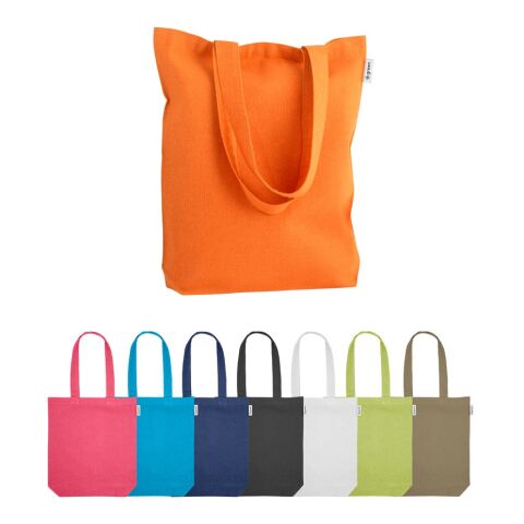 MERIDA. Tragetasche (220 g/ m²) aus Baumwolle (50%), recycelter Baumwolle (30%) und polyester (20% rPET) Rosa | ohne Werbeanbringung