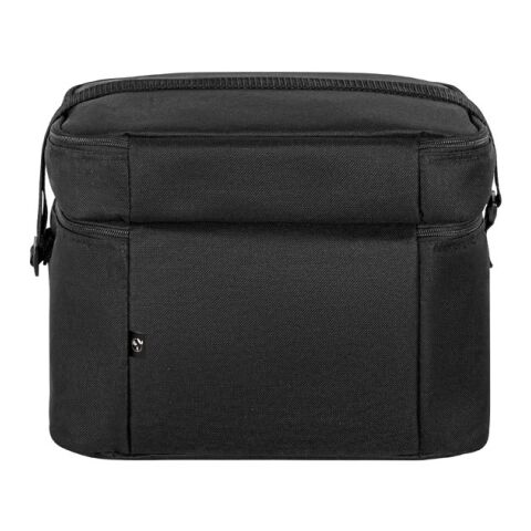 CANCUN LARGE. Kühltasche aus 600D, recyceltem Polyester, mit verstellbarem Gurtband Schwarz | ohne Werbeanbringung