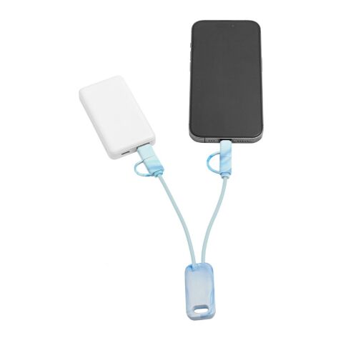 BERNERS. Superschnelles 6-in-1-USB-Kabel aus recyceltem PET (100% rPET) bunt | ohne Werbeanbringung