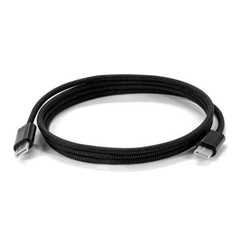 JEMISON. USB-C-zu-USB-C-Kabel mit geflochtenem Kabel (60 W), hergestellt aus ABS, Edelstahl, Aluminium und Polyester schwarz