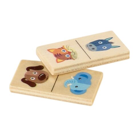 DOMIN. Dominospiel aus Holz Beige | ohne Werbeanbringung