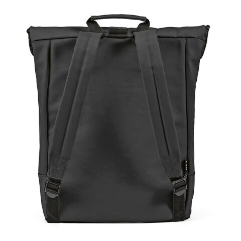 Milan 24L Rucksack aus rPU und rPET. Laptops bis 17&quot; Schwarz | ohne Werbeanbringung | Nicht verfügbar | Nicht verfügbar | Nicht verfügbar