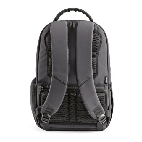 Chicago Rucksack 20L aus recy. PET. Geeignet für Laptops bis 17". Dunkelgrau