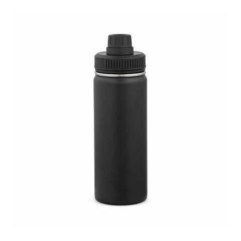 Salween Trinkflasche 560ml aus recy. Edelstahl.Doppelwandig, Doppelverschluss,Tragegriff Schwarz