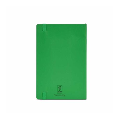 Flaubert A5 Notizbuch aus recy. PU, Softcover, 160 Seiten.FSC®-zertifiziert Grün