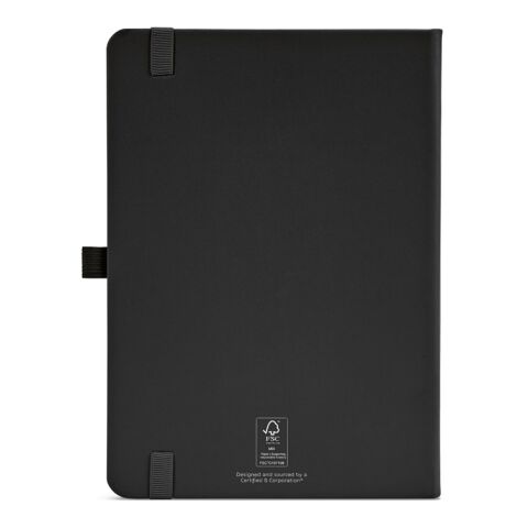 Dumas A5 Notizbuch aus recy.PU.Hardcover.70g/m². 160 Seiten, FSC®-zertifiziert Schwarz