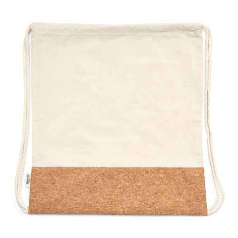 Orizaba Kordelzugbeutel aus recycelter Baumwolle (180 g/m²) und Kork Natur | ohne Werbeanbringung | Nicht verfügbar | Nicht verfügbar | Nicht verfügbar