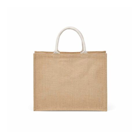Toubkal Einkaufstasche aus Jute und recy. Baumwolle, 40cm Henkel Beige