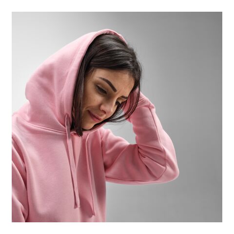 Bondi Damen Kapuzenpullover. Bio-Baumwolle und rPET. 300g/m² Rosa | L | ohne Werbeanbringung | Nicht verfügbar | Nicht verfügbar | Nicht verfügbar