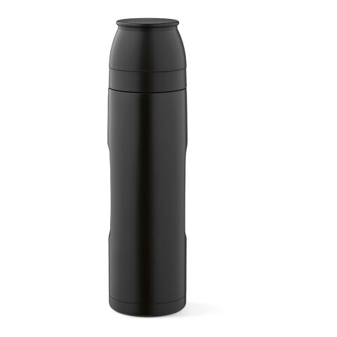 Flinders Thermos recy.Edelstahl, 1080 ml. Mit 2 Bechern und Karabiner Schwarz | ohne Werbeanbringung | Nicht verfügbar | Nicht verfügbar | Nicht verfügbar