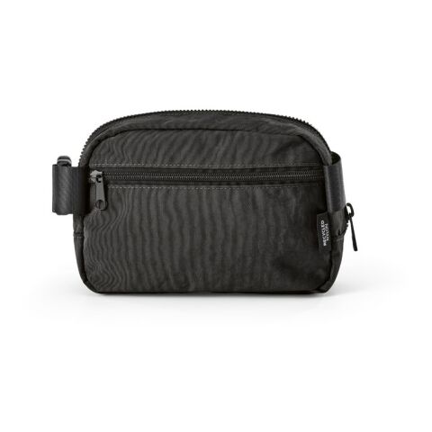 Singapore Gürteltasche 1,5L aus recy. Nylon. Mit 2 Fächern und verstellbarem Hüftgurt. Schwarz