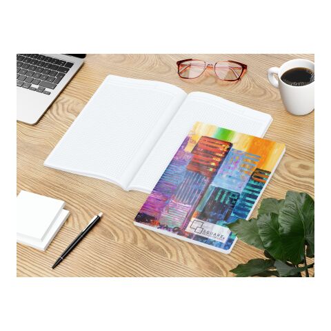 Notizbuch Flexx-Book Umfang groß Karton-Softcover individuell bedruckt DIN A4 | ohne Werbeanbringung | Karton glänzend | Winkelkaro