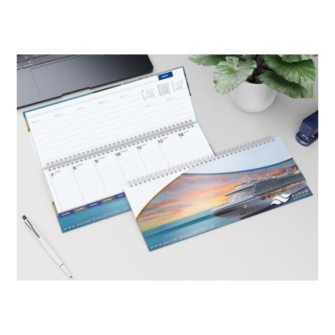 Tisch-Querkalender Master Monatsregister 1 Woche = 2 Seiten 8–21 Uhr 310 × 135 mm | ohne Werbeanbringung | Nicht verfügbar | Nicht verfügbar | Papier-Hardcover glänzend